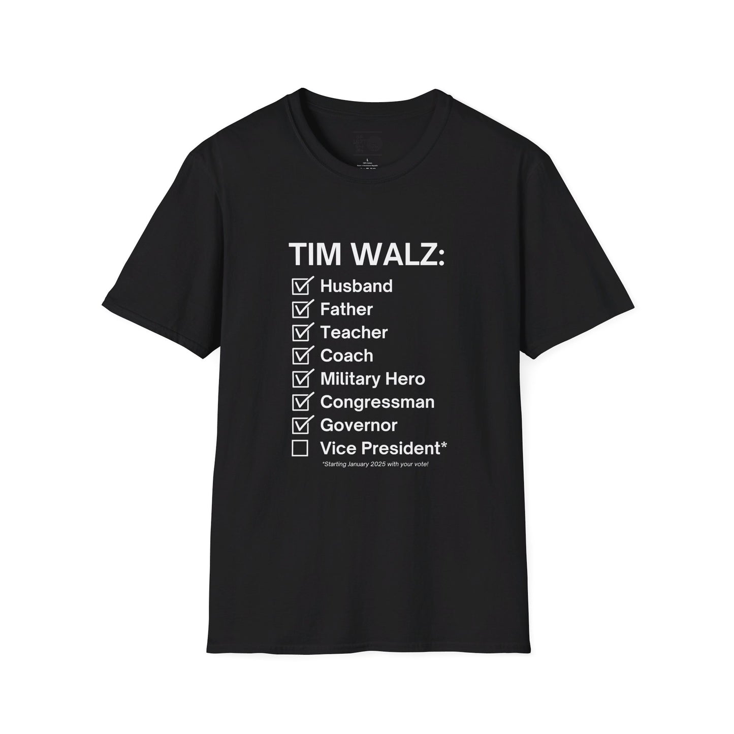 Tim Walz Checklist T Shirt